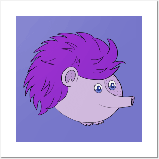 Purple Hedgehog Posters and Art